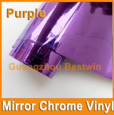 Хорошее качество автомобильная пленка виниловая Автомобильная наклейка/зеркальная хромированная виниловая пленка с воздушными пузырьками - Название цвета: purple