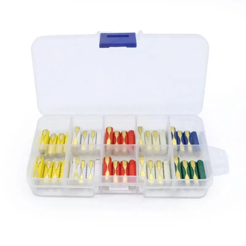 

50pcs GBC Continental Fuse 5A 8A 16A 20A 25A 30A DIN7258 European Auto Car Torpedo Fuse Assortment