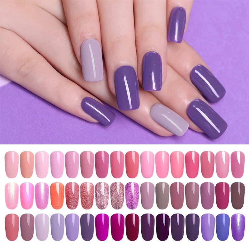 

LILYCUTE Pink Purple Glitter UV Gel Polish Soak Off Gel Lacquer UV Led 5ml Nail Art Gel Polish Varnish Semi Permanent Manicure
