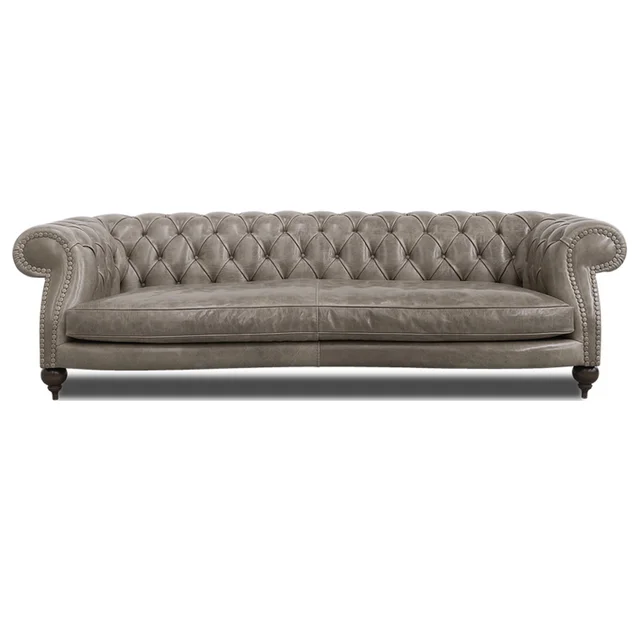 Antique Single Sofa Upholstered Rustic Leather Old Style In Antique Single Sofa Upholstered Rustic Leather Old Style