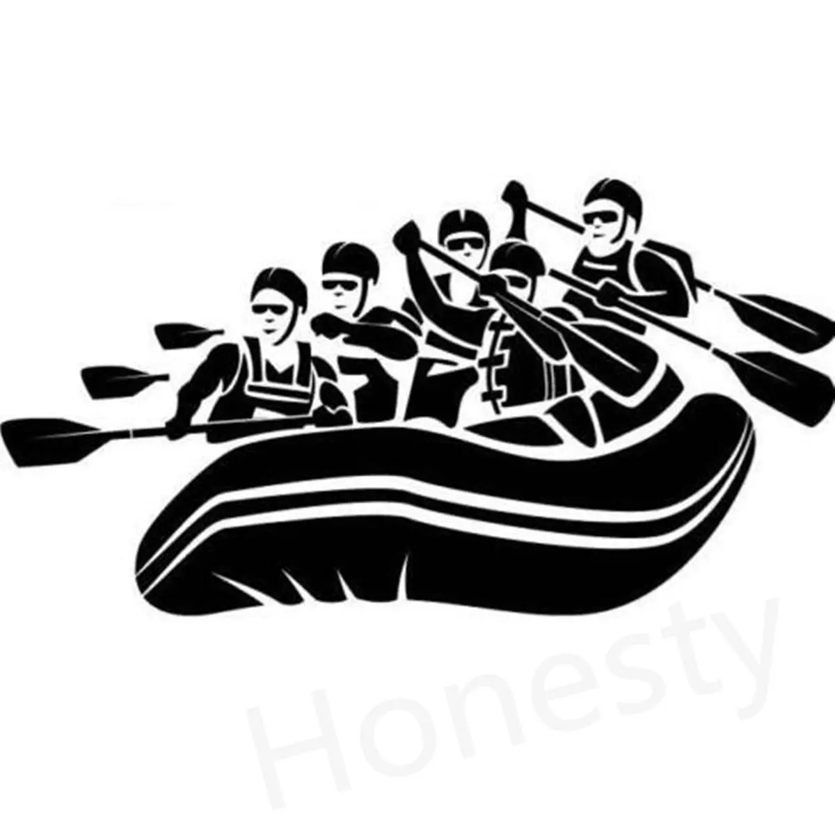 A Crowd of People Rowing Car Wall Home Glass Window Door Car Sticker