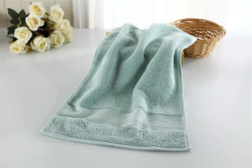 ZHUO MO luxury Egyptian cotton face Towels bathroom Super absorbent Terry towels travel Gym Gift for home 40*75cm towels - Цвет: Зеленый