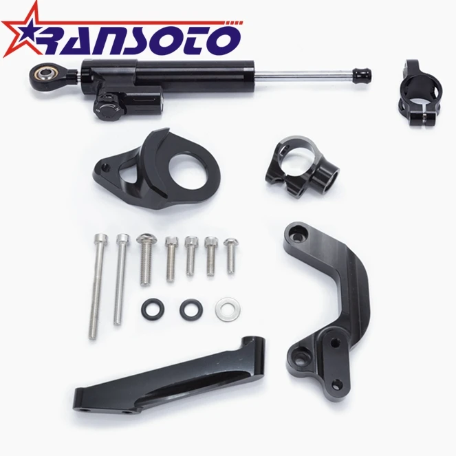 

RANSOTO Motorcycle Steering Damper Stabilizerlinear Linear Stabilizer Bracket kit For SUZUKI GSXR1000 GSX-R1000 2011-2018