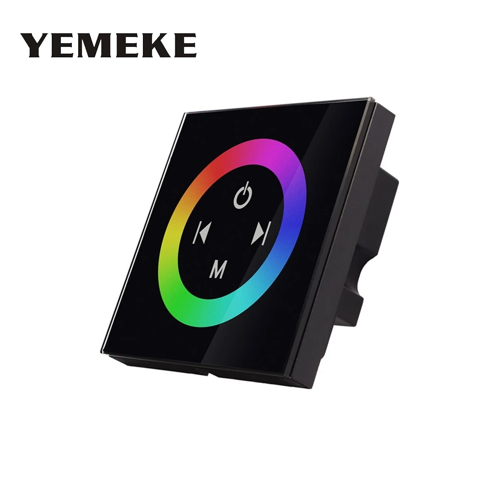 

LED RGB Controller Touch Panel Full Color Controller Dimmer 86 Wall Mounted DC12-24V For RGB LED Strip Light 5050 3528 5730