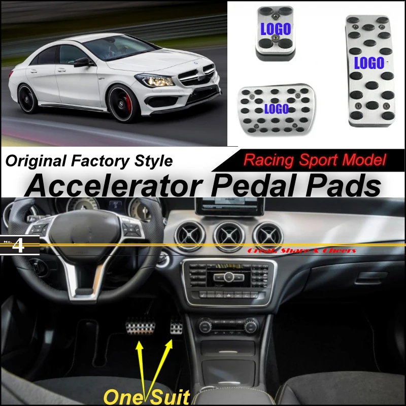 

Litanglee Car Accelerator Pedal Pad Cover of Factory Racing Design For Mercedes Benz MB CLA450 CLA200 CDI AT Foot Pedal Throttle