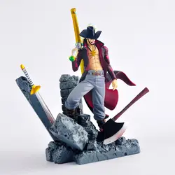 Аниме Фигурка одна штука Dracule Mihawk ПВХ фигурка Коллекционная модель игрушки куклы Juguetes 6 "15 см