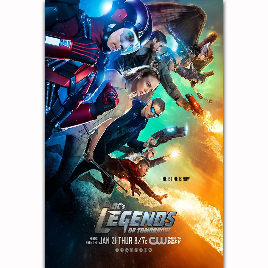 

FX1864 DC's Legends of Tomorrow Superhero TV Series Season 4 Hot New Poster Art Silk Light Canvas Home Room Wall Printing Decor