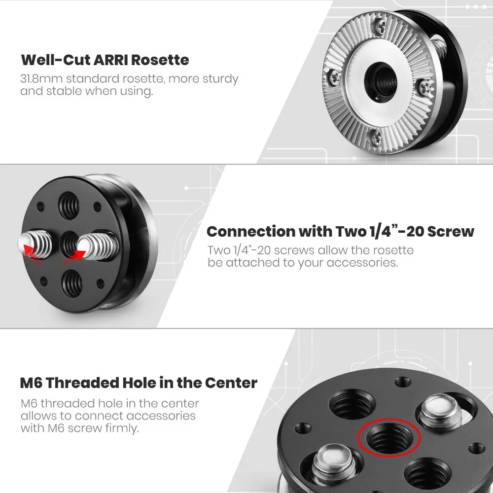 Стандартный болт розетка ARRI для камеры SmallRig диаметром 31 8 мм Резьба M6 крепление с