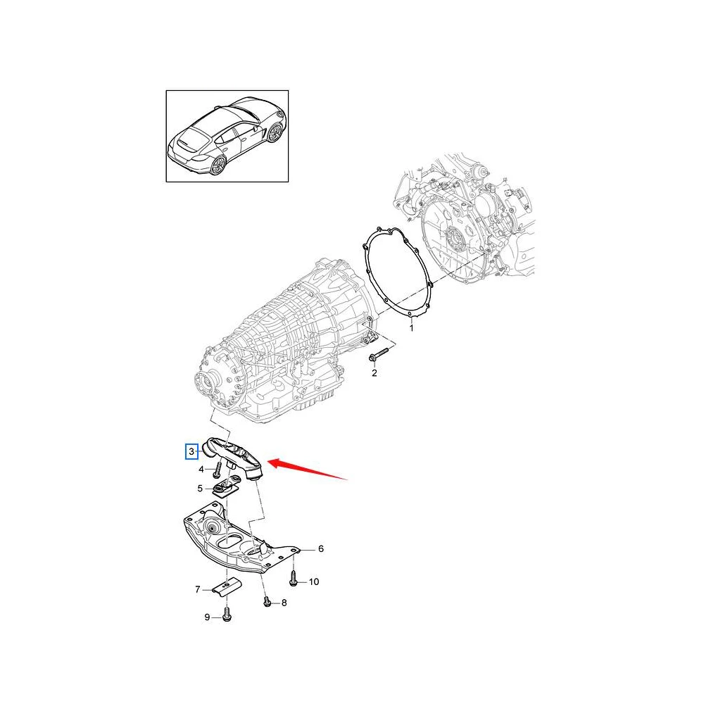 Для Porsche 970 Panamera 2010 2011 2012 2013 автоматическое крепление для передачи 97037511801