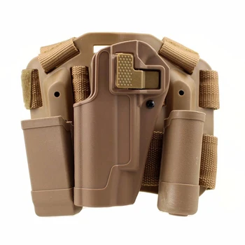 

Tactical Drop Leg Holster Colt 1911 Army Gun Airsoft Air Gun Carry Left Hand Thigh Holster w / Magazine Flashlight Pouch