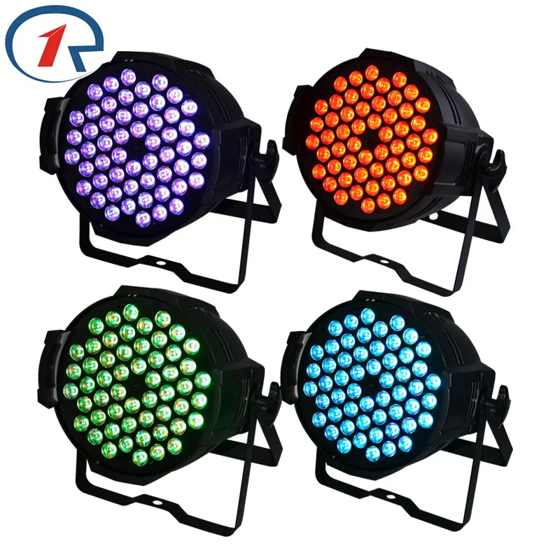 

ZjRight 4pcs/lot 90W colorful 54 LED Par light DMX512 Sound control PRO LED stage light for Music concert bar dj disco lighting