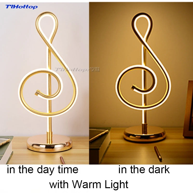 

Euro Decroation Musical Notes Table Light Bedside Bedroom Table Lamp Home Decroation Music led table light