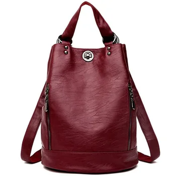 

Wild Casual Travel Backpack Casual Multi-Functional Ladies Leather Backpack