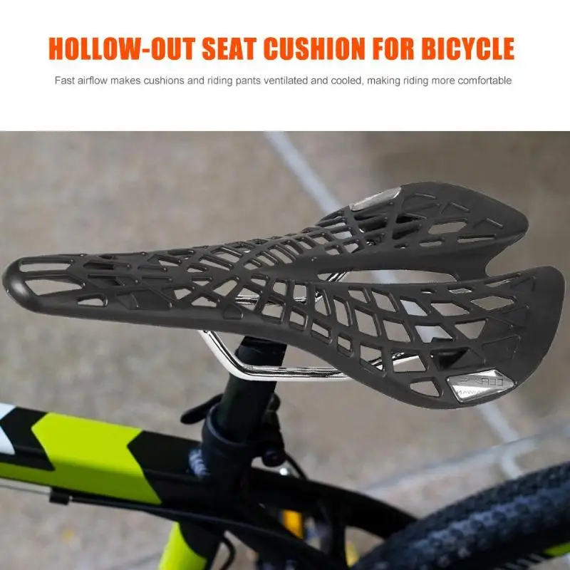 Comfortable Plastic Bike Hollow Saddle Seat Cushion for Outdoor MTB Cycling Fast air flow makes the cushion and riding pants