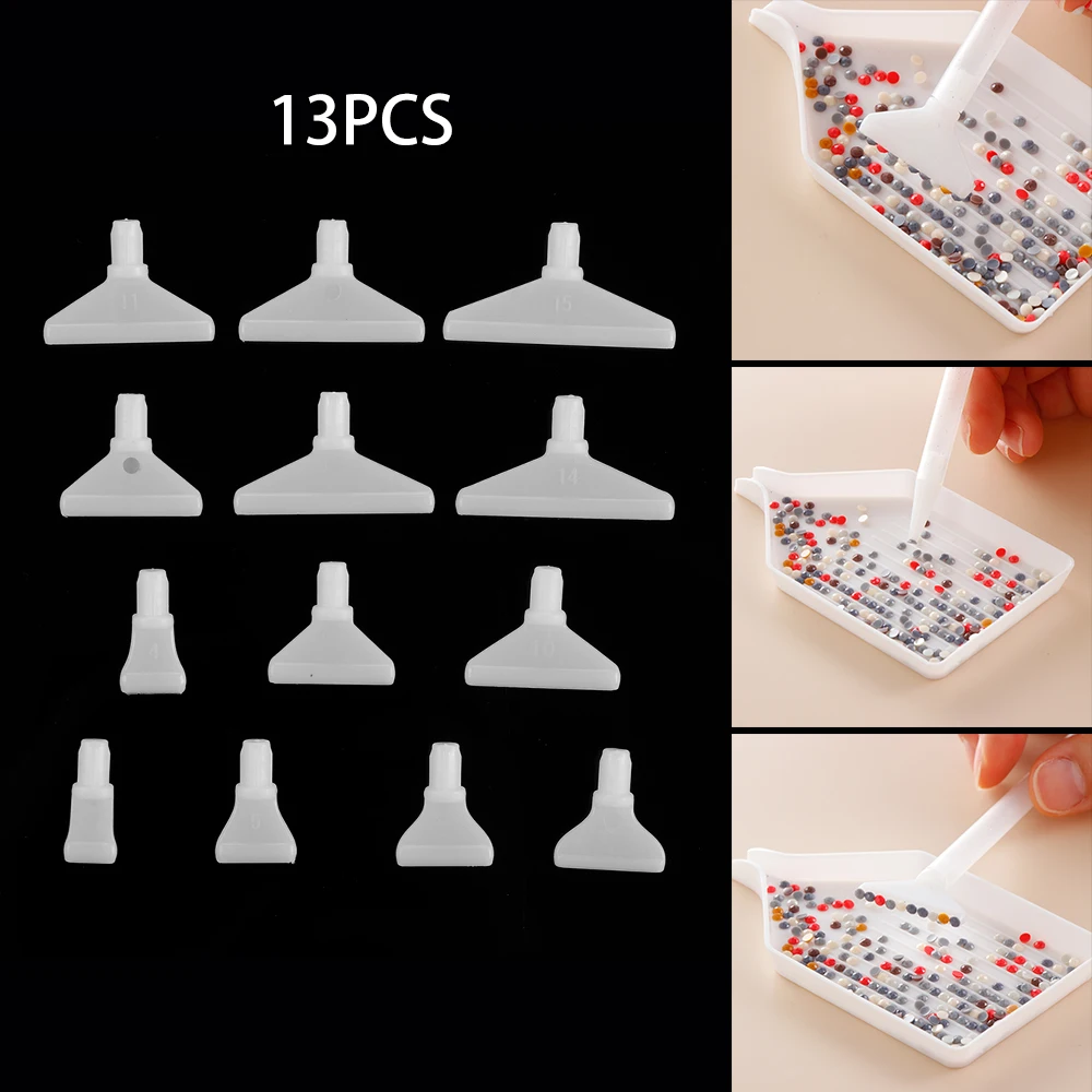 

13Pcs Replacement Pen Heads For 5D Diamond Painting Cross Stitch Fixing Tool Embroidery Point Drill DIY Crafts Quick Cases Tool