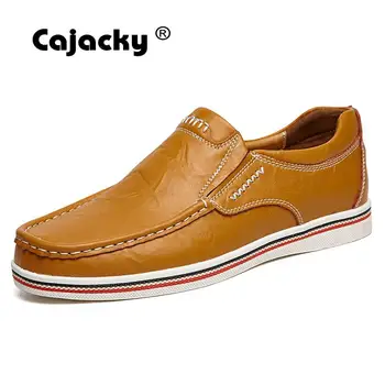 

Cajacky Men Loafers Plus Size 47 46 Fashion Genuine Leather Shoes Mocasines Hombre Male Moccasins Shoes Breathable Slip On Shoes