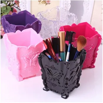 

New Design 1pcs/lot 5 Colors Acrylic Makeup Cosmetic Storage Box Case Holder Brush Pen Organizer Decorative Fashion