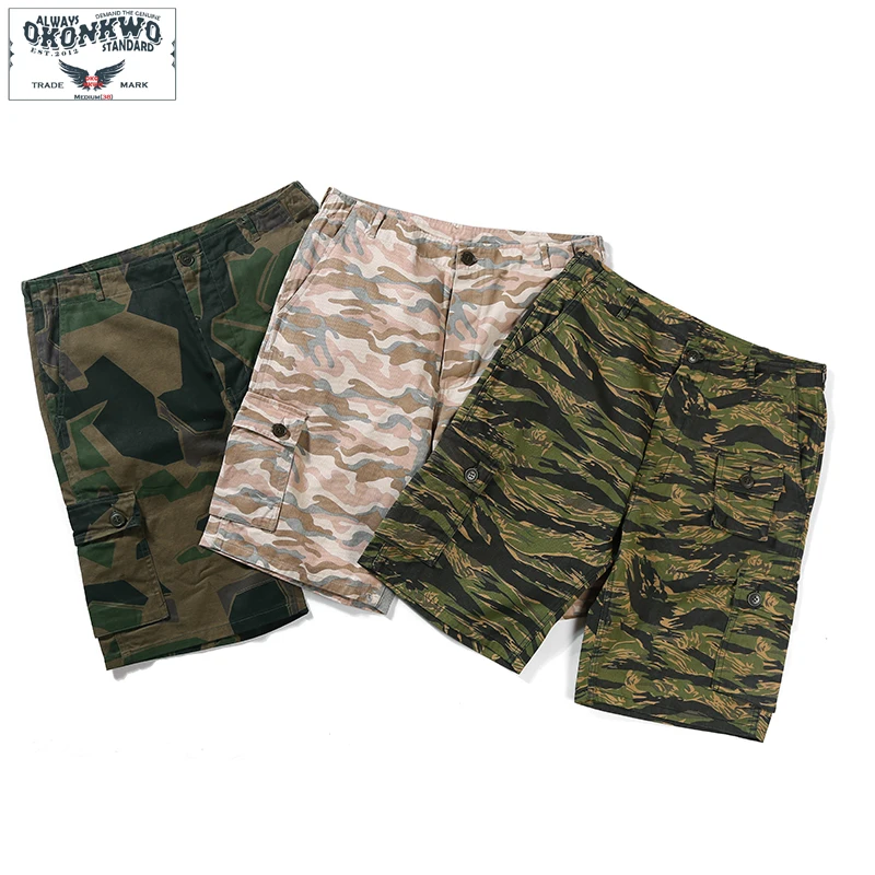 

2019 New Summer Camouflage Army Shorts Men Multi Pocket Military Cargo Short Pants Knee Length Casual Shorts Mens Clothing