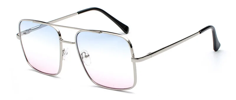 SHAUNA весенние шарниры Модные женские квадратные солнцезащитные очки ретро мужские синие розовые градиентные очки UV400 - Цвет линз: Blue Pink