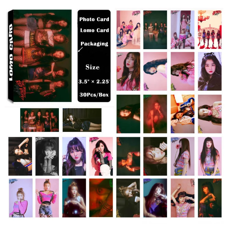 

YANZIXG KPOP Red Velvet BAD BOY Self Made Paper Lomo Card Photo Card Poster HD Photocard Fans Gift Collection