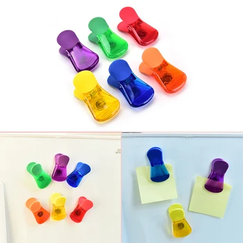 

6pcs/set Random Color Perfect Magnets Clip For Fridge Whiteboard Map Photo Calendar House Office