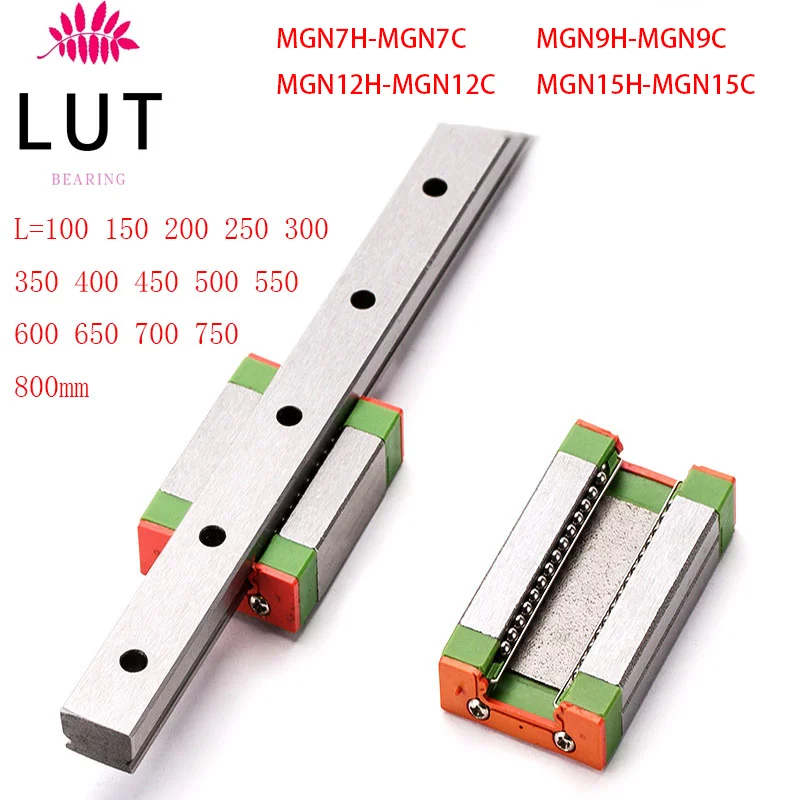 1 шт. MGN7C MGN7H MGN9C MGN9H MGN12C MGN12H MGN15C MGN15H линейная направляющая L = 100-800 мм с длинной линейной кареткой