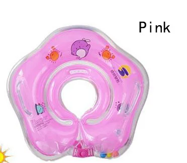 Рыбий узор детский ошейник плавательное кольцо для новорожденных утолщенное надувное кольцо для шеи игрушки - Цвет: Розовый