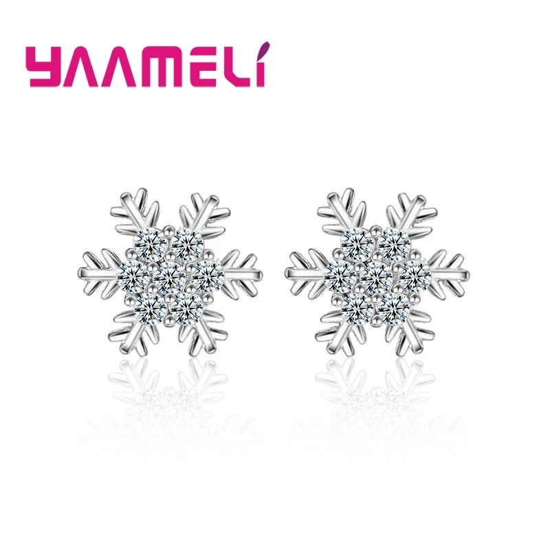 

925 Sterling Silver Cute Minimalist Natural Style Irregular Pattern Hexagon Snowflake Modeling For Women Best Earrings