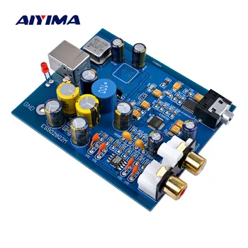 AIYIMA MIni USB Decoder Board ES9028K2M+SA9023 Fever Audio DAC Sound Card Decoding Module DIY For Power Amplifiers Home Theater waveblaster module midi interface board sound card wavetable
