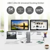Универсальная док-станция USB C, HDMI, двойной 4K, 60 Гц, Ultra HD, 5K, видеодисплей, гигабитный Ethernet, USB 3,0, для Windows, работает онлайн ► Фото 2/6