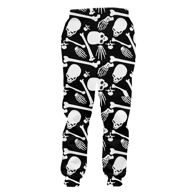 Уличная одежда UJWI, мужские спортивные штаны с 3D принтом, скелет и с черепом в стиле панк-рок, мужские брюки из спандекса,, большой размер 6XL