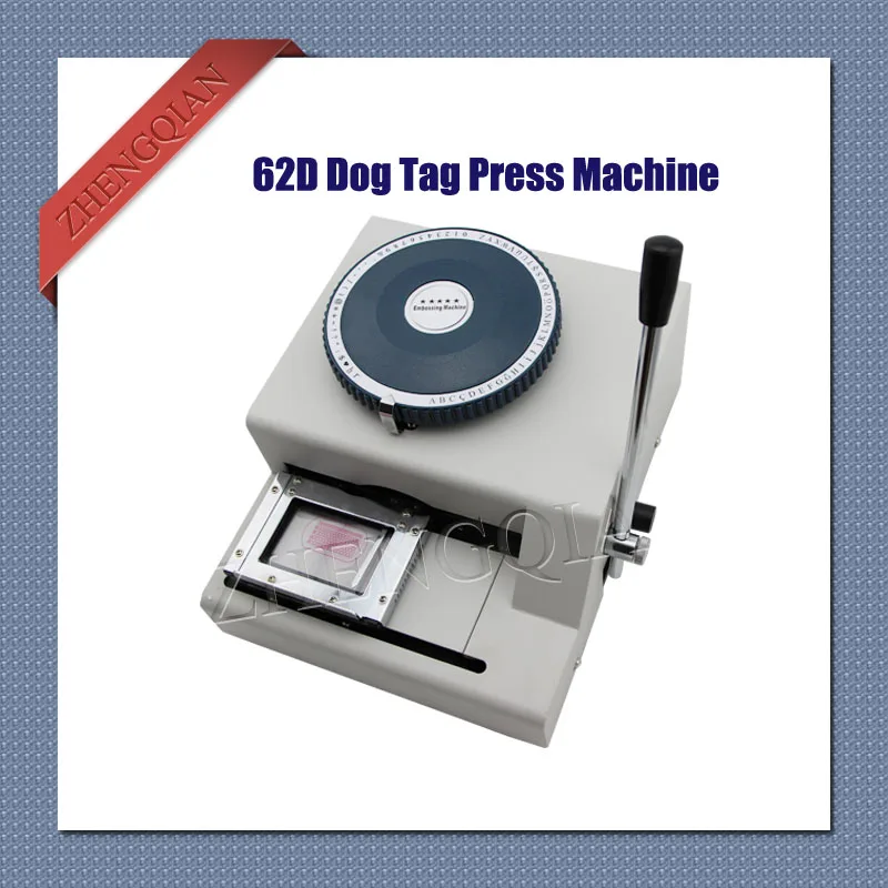Manual Dog Tag embosser press machine 62D characters