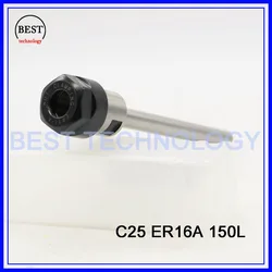

C25 ER16A 150L Collet Chuck Hoder Straight  Shank Chuck Collect Extension Rod  ER16 Collet ER16A Nut  for CNC Milling