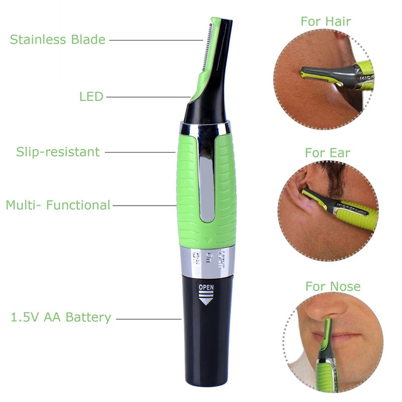 Multifunctional Nose Ear Hair Eyebrow Trimmer Removal Haircut Removal Machine for Man With Led Light