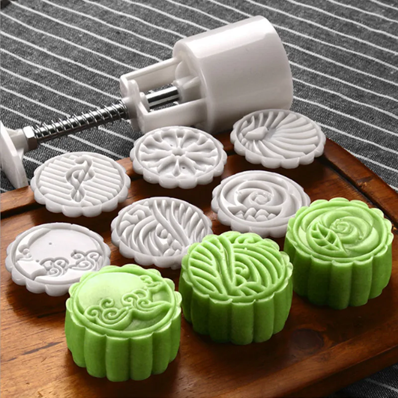 

DIY Moon Cake Mold Optional 25g 50g 75g Mooncake Tools Plastic Pastry Cake Plungers Hand Press Non-Stick Mould Kitchen Bakeware