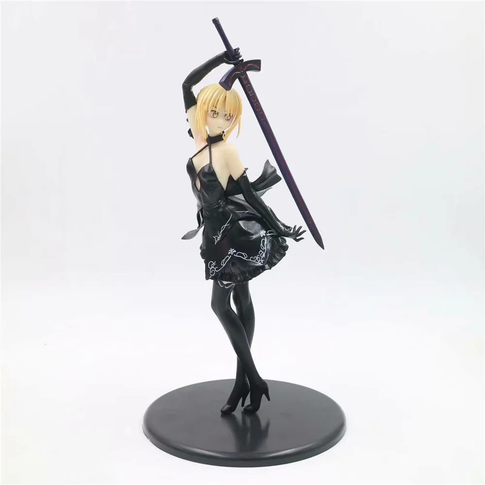 Черное платье Fate/Keep Night Saber элегантные Игрушки для девочек из ПВХ фигурки