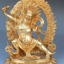 1" Тибет Буддизм Бронзовый Свинка Ваджрапани(Хана Дордже) Махакалы Статуя Будды