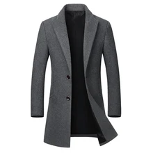2019 New Mens Trench Coat Autumn Winter Wool Jackets Men Fashion Woolen Jackets Casual Slim Fit Long Wool Coats Overcoat 2019 New Mens Trench Coat Autumn Winter Wool Jackets Men Fashion Woolen Jackets Casual Slim Fit Long Wool Coats Overcoat
