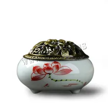 Incense Coil Holder Ceramic Incense Burners Portable Porcelain Censer Aromatherapy Furnace Home Living Room Decoration Decor