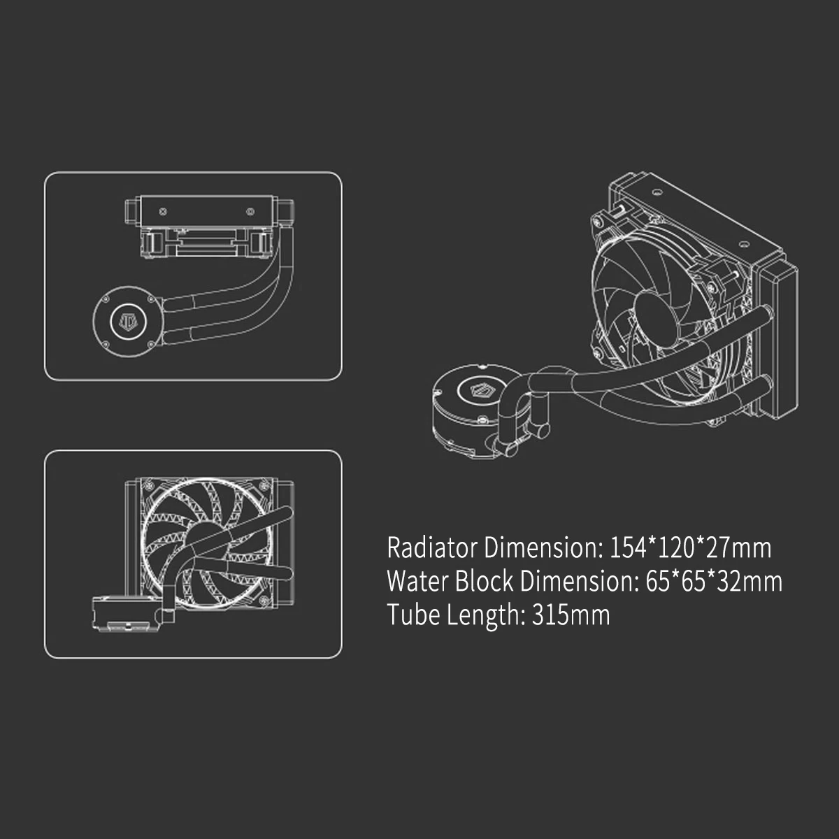 RGB cpu кулер для воды 120 мм бесшумный ПК охлаждающий вентилятор жидкостный Охлаждающий радиатор алюминиевый кулер для водяного процессора радиатор для Intel/AMD