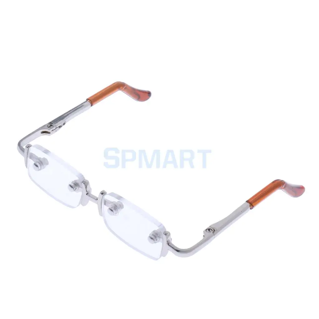 Fashion Unisex No Frame Square Glasses Eyewear for 1/3 BJD Dolls Clothes Dress Up Accessory Outfit Black