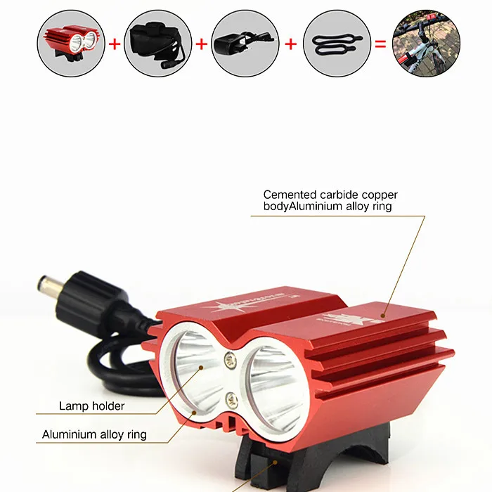 Cheap 5000 Lumen XM-L U2 LED Bicycle Light Bike Light For Bike Cycling Bike Bicycle Waterpoof Front Light + Battery & Charger 4