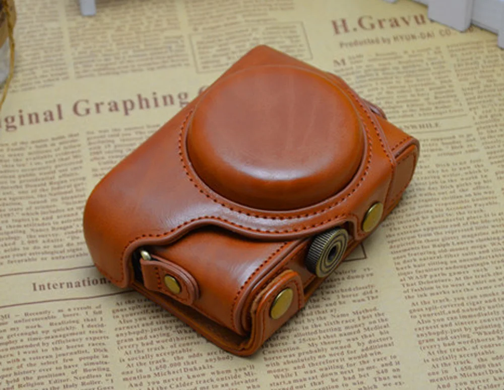 Чехол из искусственной кожи для камеры Sony RX100 RX100II DSC Mark III IV M3 M4|grip straps|leather camera