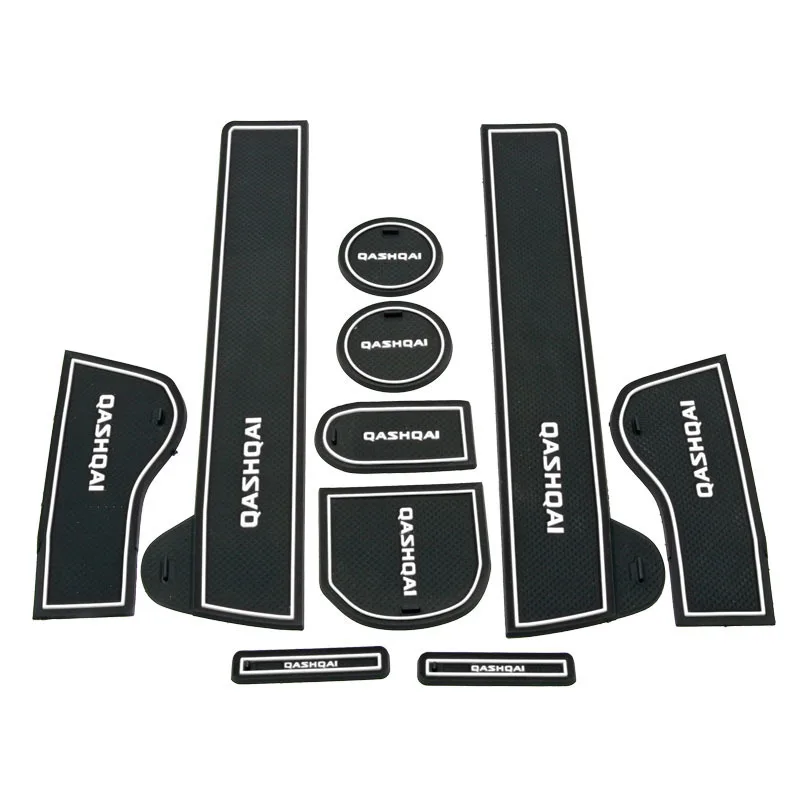 

10Pcs Lot Car Interior Upholstery For NISSAN 08-15 QASHQAI Rubber Mat Car Accessories Non-Slip Mat Auto Accessories Interior
