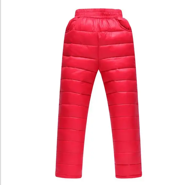 2017 Children Girls Winter Pants Fashion Down Trousers Thicken
