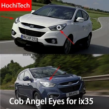 Для hyundai ix35 2010 2011 2012 COB Светодиодный дневной светильник Белый Halo Cob Led Ангельские Глазки кольцо без ошибок ультра яркий