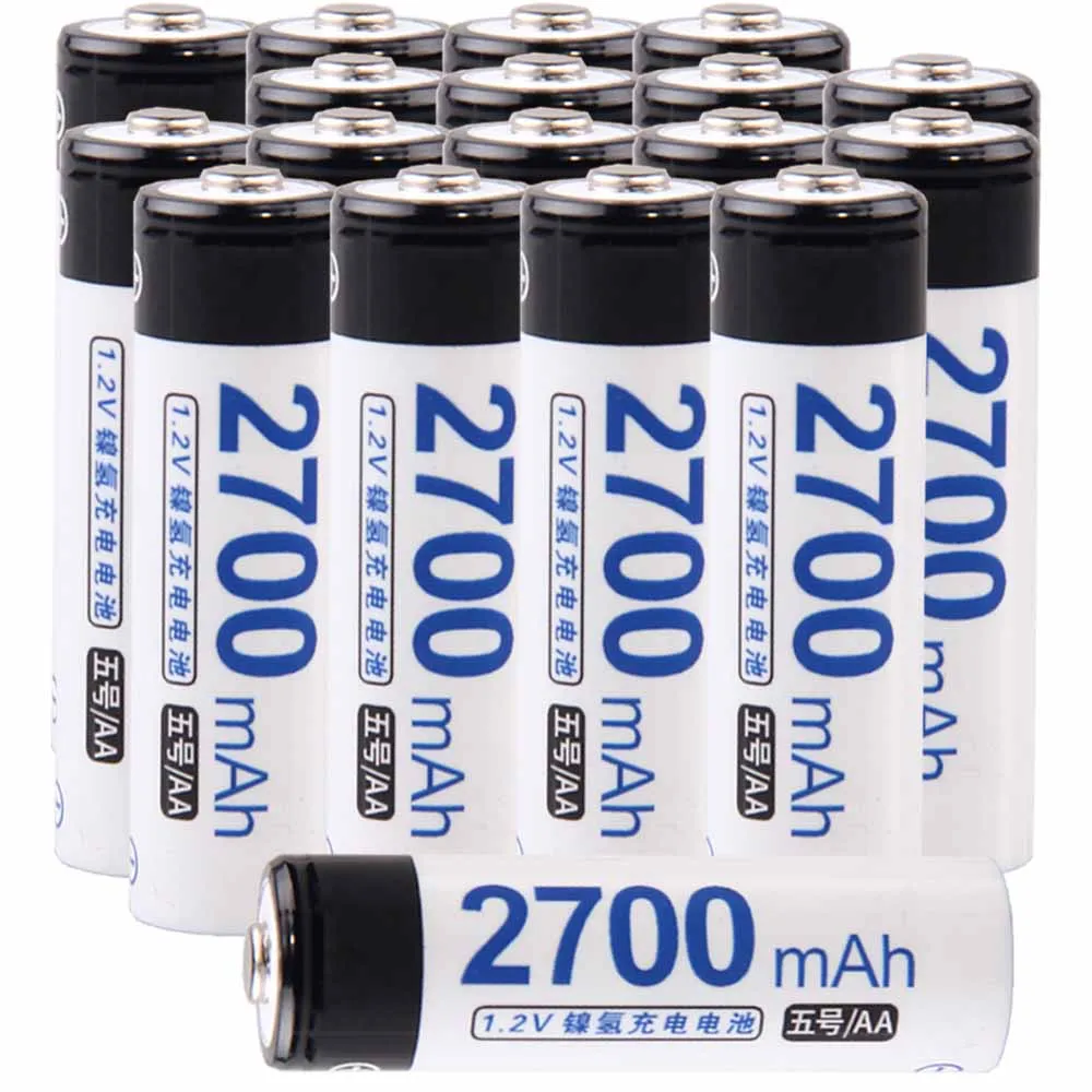 

Lowest price 18 piece AA battery 1.2v batteries rechargeable 2700mAh nimh battery for power tools akkumulator