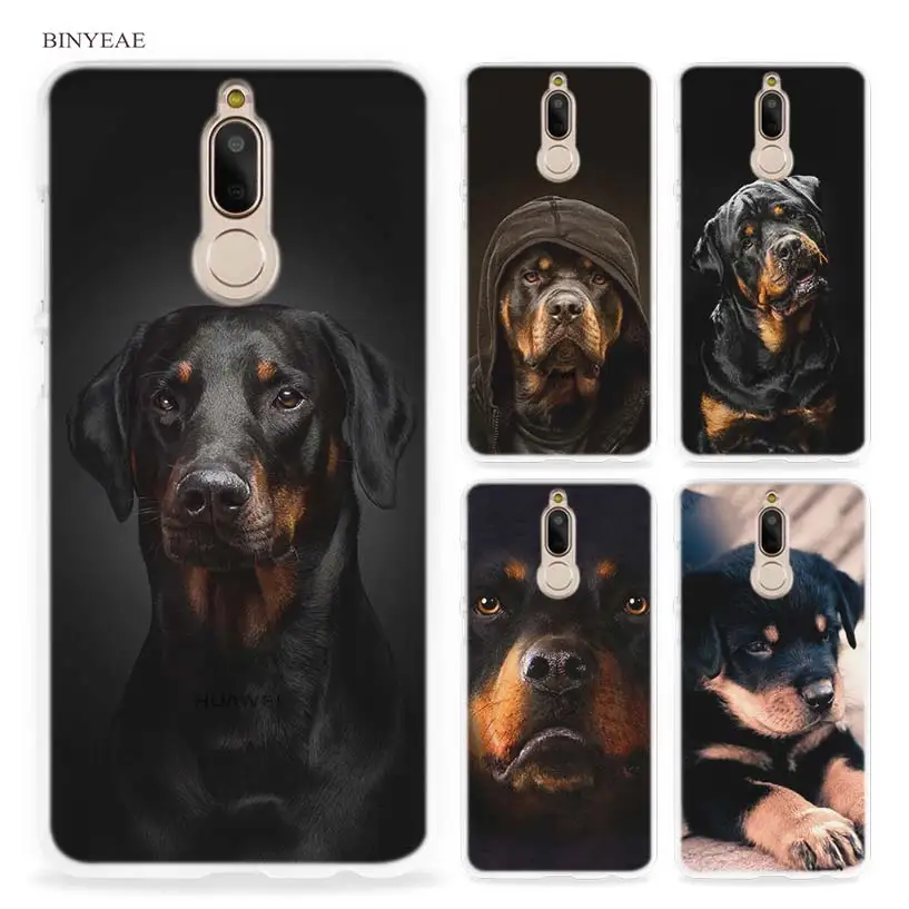 

BINYEAE Rottweiler dog art Hard Clear Case Cover for Huawei Mate 10 P8 P9 Lite Y5 II Y6 Y3 2017 Mini Honor 9
