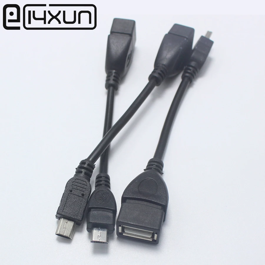 EClyxun 1 шт. USB 2,0 гнездо для Micro/Mini 5Pin USB Разъем конвертер OTG Кабель-адаптер для смартфона