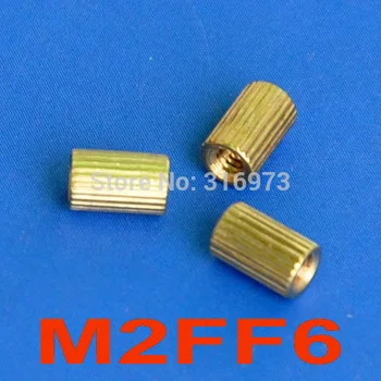 

(100 pcs/lot) 6mm Threaded M2 Brass Female-Female Standoff, Spacer.
